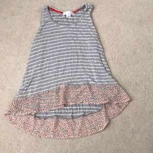 Girls grey and orange tank